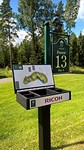 Golf map & <br>logo signs / boxes